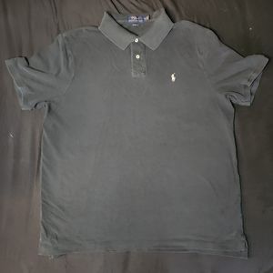 Men's Ralph Lauren Polo Collared Shirt Dark Gray Short Sleeve Size XL